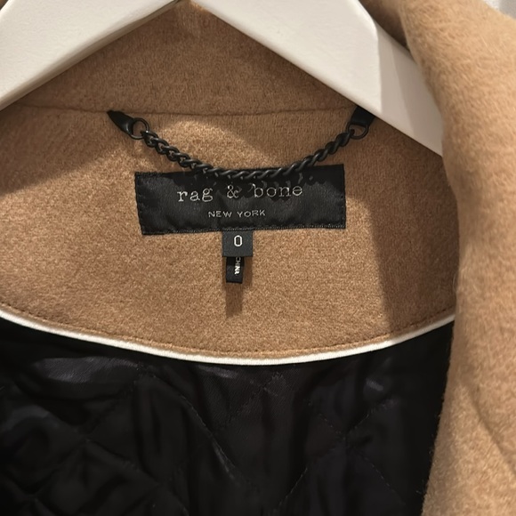 Rag & Bone women’s wool peacoat camel/charcoal SIZE 0 - Picture 10 of 11